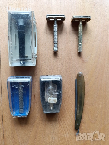 ретро самобръсначки и неизползвани бръснарски ножчета, снимка 2 - Антикварни и старинни предмети - 48368065