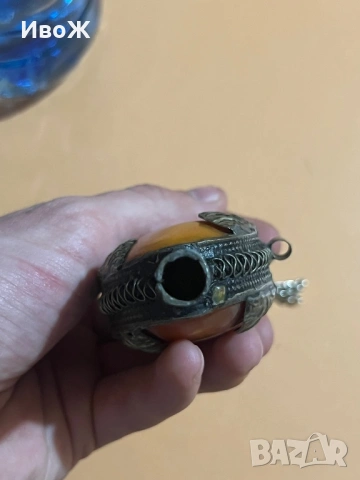 Стара барутница, снимка 5 - Антикварни и старинни предмети - 53344066