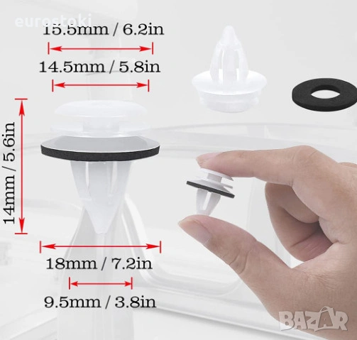 Комплект от 30 щипки за кора на врата с уплътнение за BMW серия  3 E36, E46, E90, E91, E92, снимка 2 - Аксесоари и консумативи - 53966808