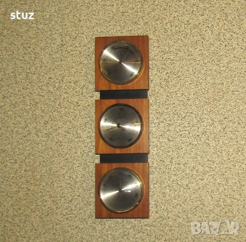 Tроен уред за стена, барометър, влагомер и термометър , снимка 2 - Други - 53572039