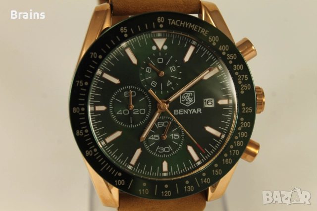 НОВ Мъжки Ръчен Часовник BENYAR CHRONOGRPAH Quartz, снимка 4 - Мъжки - 52827195