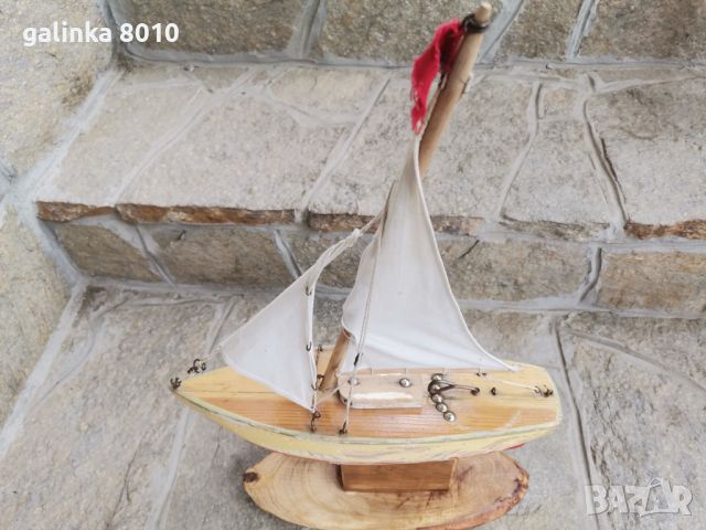 Старо дървено корабче, снимка 3 - Антикварни и старинни предмети - 45820384