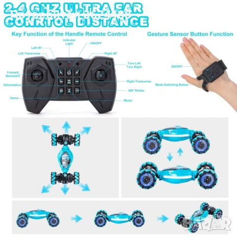  Детска Количка с Управление Чрез Жестове и Светлинни Ефекти 4655, снимка 9 - Коли, камиони, мотори, писти - 53229898