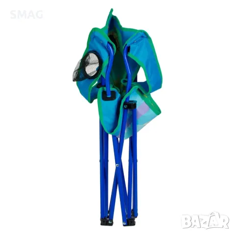 Детски сгъваем къмпинг стол син динозавър с калъф 35x35x57см S_1221755, снимка 3 - Къмпинг мебели - 50046052