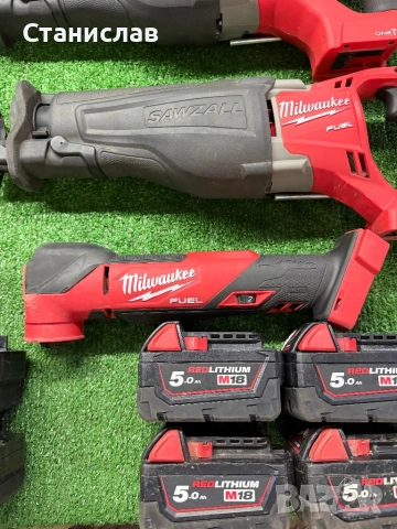 Milwaukee 18v перфоратор/мултитул/саблен трион/ батерии/ зарядно , снимка 7 - Други инструменти - 54194716