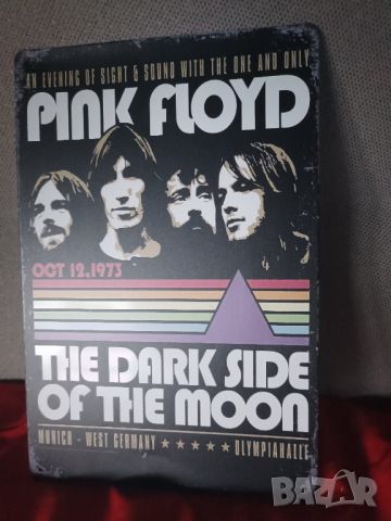 Pink Floyd-The Dark Side Of The Moon 12.10.1973-метална табела(плакет), снимка 3 - Китари - 45759062