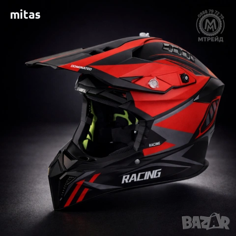 Кросова каска RACING, Full Face, DOT Сертификат, Размер: S; M; L; XL, снимка 8 - Аксесоари за велосипеди - 50060287