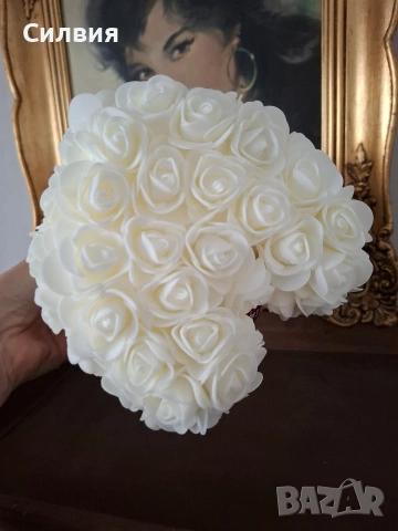 Мече от изкуствени рози , снимка 4 - Изкуствени цветя - 53138583