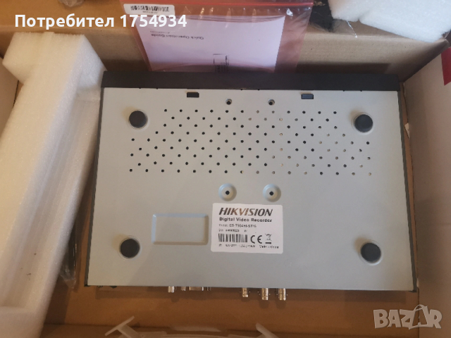 DVR Hikvision DS-7604HI-ST/A хибриден двр за аналогови и IP камери, снимка 2 - Други - 53900289