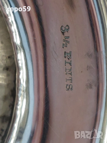 Сребърна кана за вода или вино,сребро 925,вместимост 1800 мл.Отлично състояние. , снимка 9 - Сервизи - 52776255