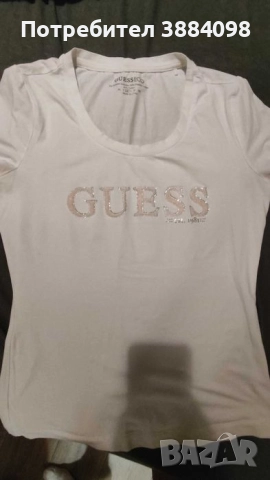 Дамска тениска Guess размер М, снимка 2 - Тениски - 51631107