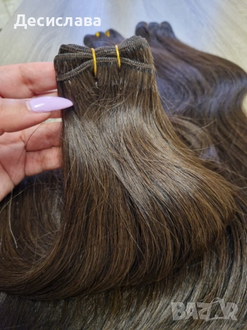 Естествена черна коса - много плътна , снимка 5 - Аксесоари за коса - 51698259