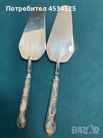 Елегантни лопатки за сервиране на торта – Италия и Sheffield, снимка 3 - Други ценни предмети - 53394507