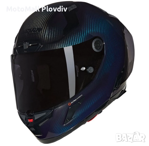 Каска Nolan X-804 RS Ultra Carbon Liquido 328 Blue – Гланц ECE 22.06, снимка 3 - Аксесоари и консумативи - 51890275