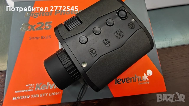 Бинокъл. Цифров фотомонокъл Levenhuk Kelvin Snap 8×25, снимка 2 - Екипировка - 54293444