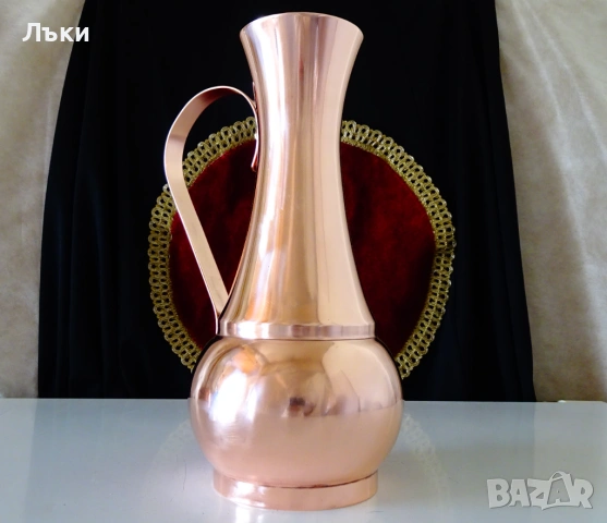 Медна кана за вино,чиста червена мед 1.5 л. , снимка 5 - Антикварни и старинни предмети - 53817120