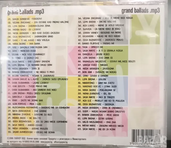Grand ballads MP3, снимка 2 - CD дискове - 49830333