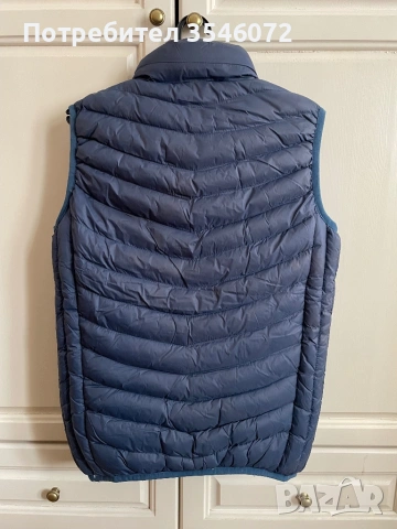 Тъмно син пухен елек – размер XS/S, снимка 2 - Други - 53924434