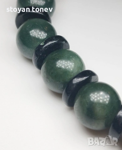 Унисекс гривна от средно зелен джейд с произход Бирма! Нова!, снимка 6 - Други - 53408374