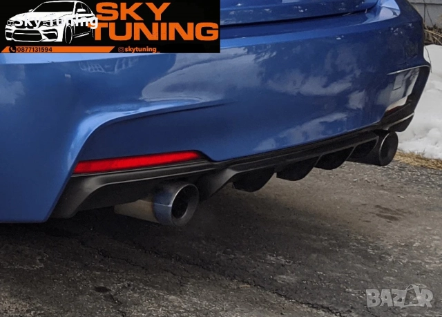 Bmw f30/31 M performance Дифузьор задна броня с щипки Бмв ф30/31 М, снимка 3 - Аксесоари и консумативи - 51814275