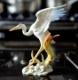 Hutschenreuther Achtziger Germany Porcelain Heron / Crane Bird “Жеръвът” Код P2239, снимка 5