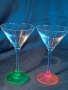две френски чаши за мартини от ураново стъкло M1, снимка 4