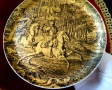 Златна порцеланова чиния Fürstenberg с ловна картина. , снимка 6