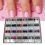 Комплект маникюри - разкошни изкуствени нокти в различни цветове в елегантна дамска кутия 24 комплек, снимка 1 - Продукти за маникюр - 44960080