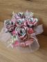 Букет от вечни сатенени рози, снимка 1 - Подаръци за жени - 45641389
