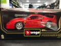 Метална колекционерска количка BURAGO FERRARI F40 мащаб 1:18 NEW, снимка 9