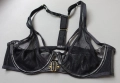 75В черен сутиен от еко кожа и прозрачна мрежа, снимка 7