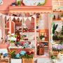 Нов Комплект за сглобяване на миниатюрна къща Gypsophila Flower Shop, снимка 7