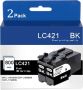 Касети с мастило Inkopolis LC421 LC421 за Brother LC421 LC421XL (LC421 черен, 2 пакета)