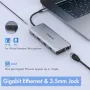 USB C докинг станция с двоен монитор, 12 в 1 за лаптоп с 2 HDMI, VGA, 2 USB 3.0, 2 USB 2.0, 100 W PD, снимка 6