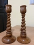 Дървен свещник, комплект от два броя, снимка 4