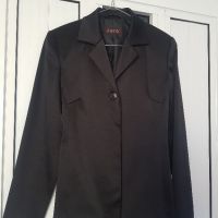 Черно дамско сако със скрито закопчаване, снимка 2 - Сака - 45146436