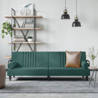 Разтегателен диван / канапе в тъмнозелен цвят, снимка 8 - Дивани и мека мебел - 45046683