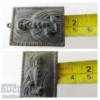 Стара малка бронзова икона на св. Йоан Рилски, снимка 2 - Антикварни и старинни предмети - 45342095