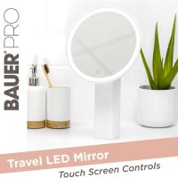 Bauer 62269 Кръгло огледало за гримиране с LED осветление,безжично USB акумулаторно,залепваща основа, снимка 4 - Други - 45543204