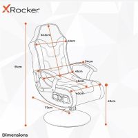 Игрален стол X-Rocker Junior
2.1 Audio  Gaming chair  LED , снимка 8 - Други - 45438088