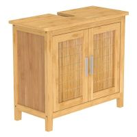 EISL Базов шкаф за баня, бамбук, 67x28x60 см(SKU:438819, снимка 1 - Шкафове - 45373616