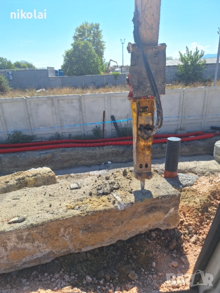 Услуги с багери изкопи чук за къртене на бетони, снимка 1