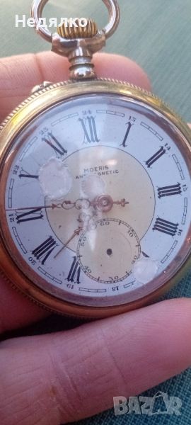 Стар джобен швейцарски часовник Moeris, снимка 1