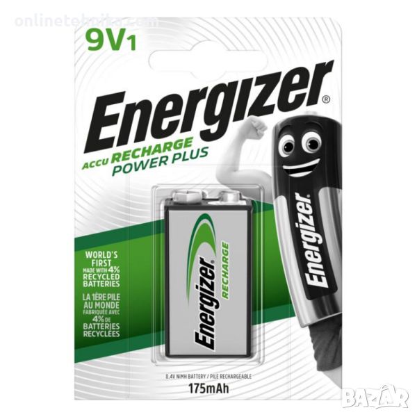 Акумулаторна батерия Energizer 6F22, 9V, Ni-MH, 175mAh, снимка 1