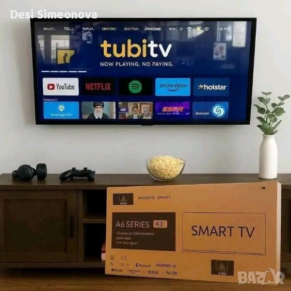 Телевизор A6 SMART Full HD – 32 и 43 инча с Android, Netflix и YouTube, снимка 1