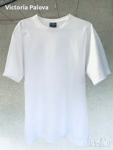 Качествена бяла тениска TACOMA унисекс, снимка 1