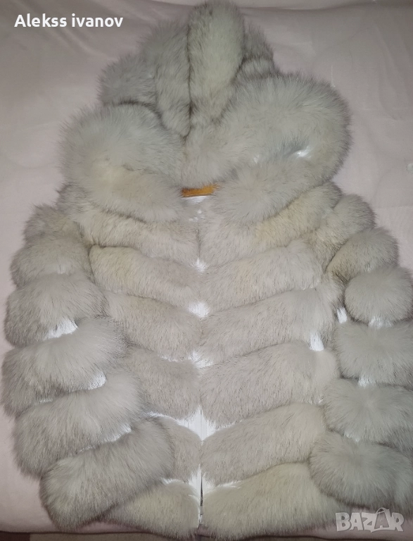 Дамско палто от естествена кожа и пух-лисица, снимка 1