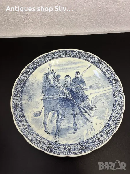 Голяма порцеланова чиния за стена - Royal Delft-Boch. №5787, снимка 1