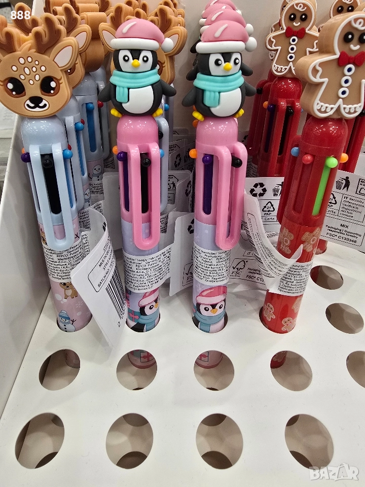 коледни химикалки многоцветни, снимка 1