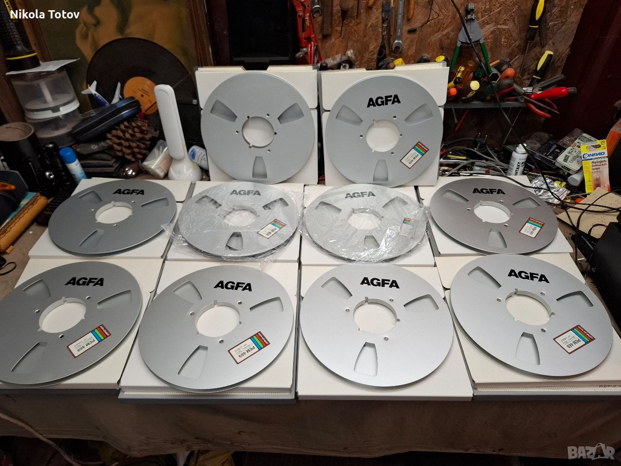 Продавт се метални ролки и ленти за ролков магнетофон на AGFA. , снимка 1